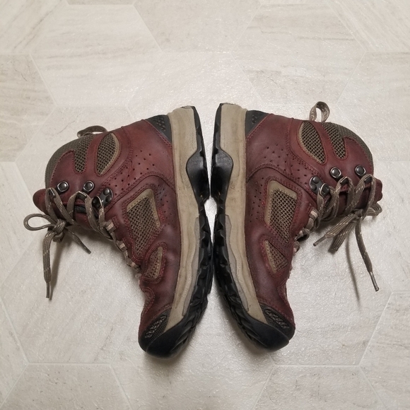 Vasque Breeze III Mid GTX Red Mahogany/Brown Olive Leather Hiking Boots 8 - Picture 5 of 12